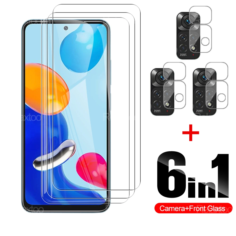 

Защитное стекло для камеры 6 в 1 для Xiaomi Redmi Note 11 10, закаленное стекло для экрана Redmy Note 11Pro + 10Pro Note 11E 11 10 S T, пленка