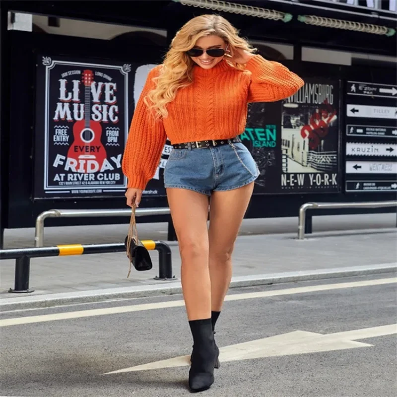 Новый пикантный однотонный Повседневный пуловер EBay в европейском и американском