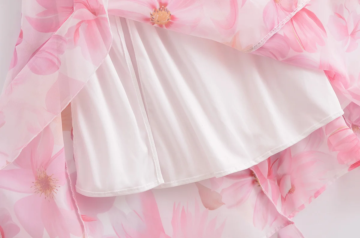 Платье женское с принтом модный пикантный Повседневный Топ V-образным вырезом