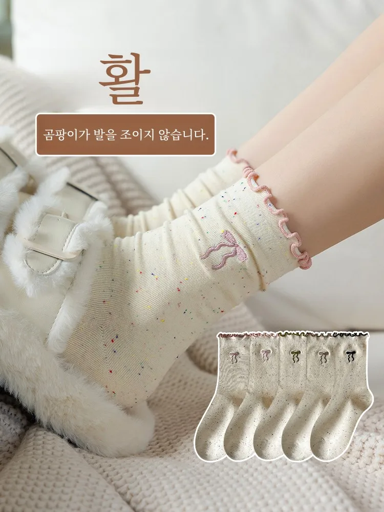 Женские носки новинка 2024 популярные хлопковые с дезодорантом против бери-бери