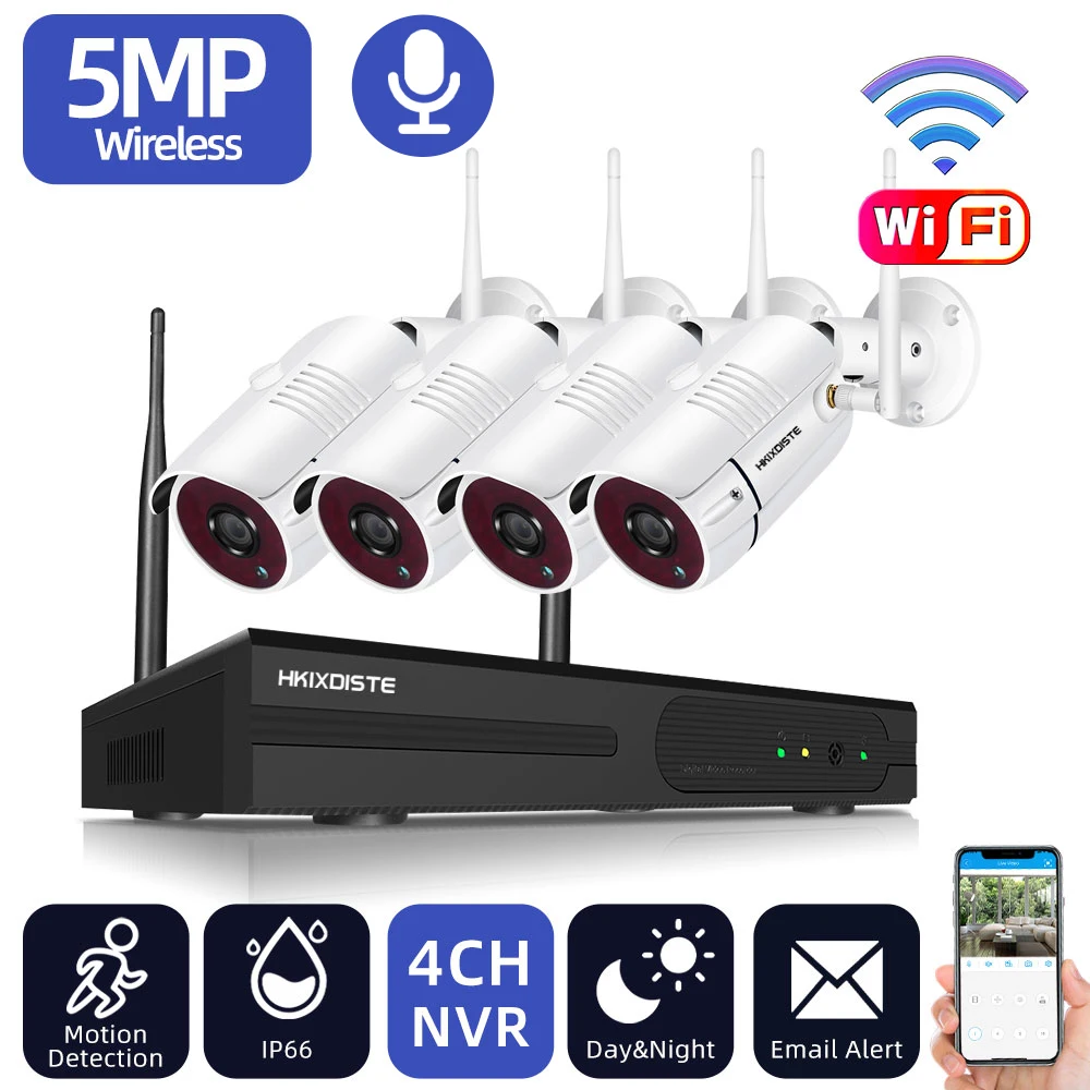 

Система видеонаблюдения с Wi-Fi, 5 Мп, 4 канала, 8 каналов