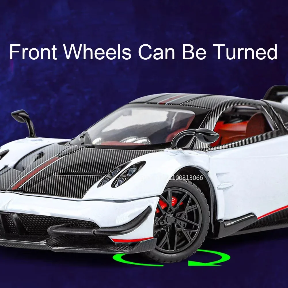 1:24 Pagani Huayra BC Cars Toys Модель 4-дверного автомобиля с открытым колесом и откатным