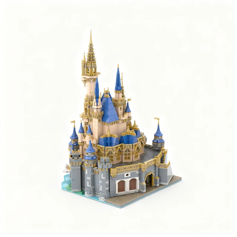 Фото 8700 деталей MOC Disnay Ultimate Cinderella Castle, модель из строительных блоков, рождественские подарки, архитектурная игрушка, идея для художественного оформления, коллекция. №3