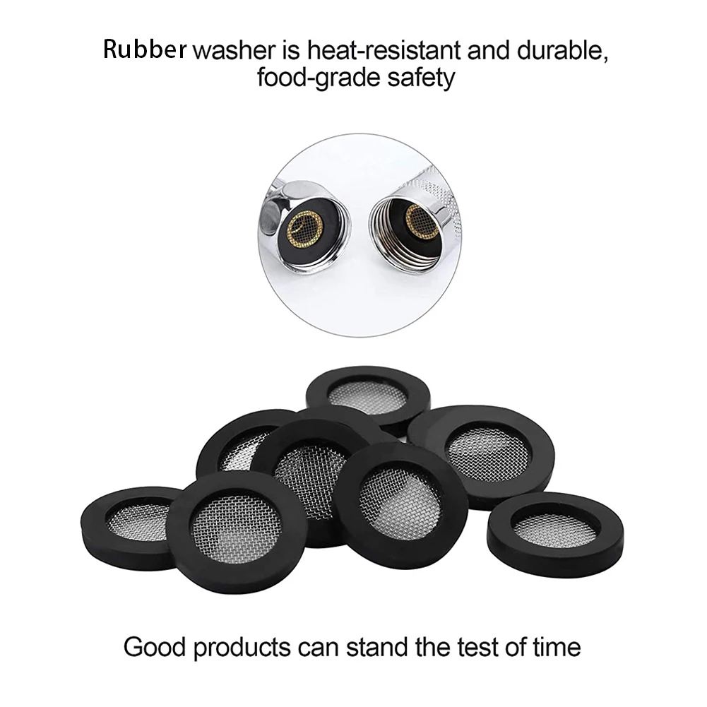 

20pcs Stainless Steel Rubber Hose Washer Seal O Ring Gasket Filter Bathroom Hardware For Hand Held Hoses And Shower Heads