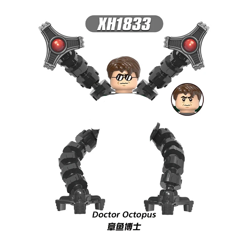 

Xh1833 Superheroes Doctor Octopus Mini Action Figures Blocks Bricks Building Blocks Diy Assembled Model Toys Gifts for Kids