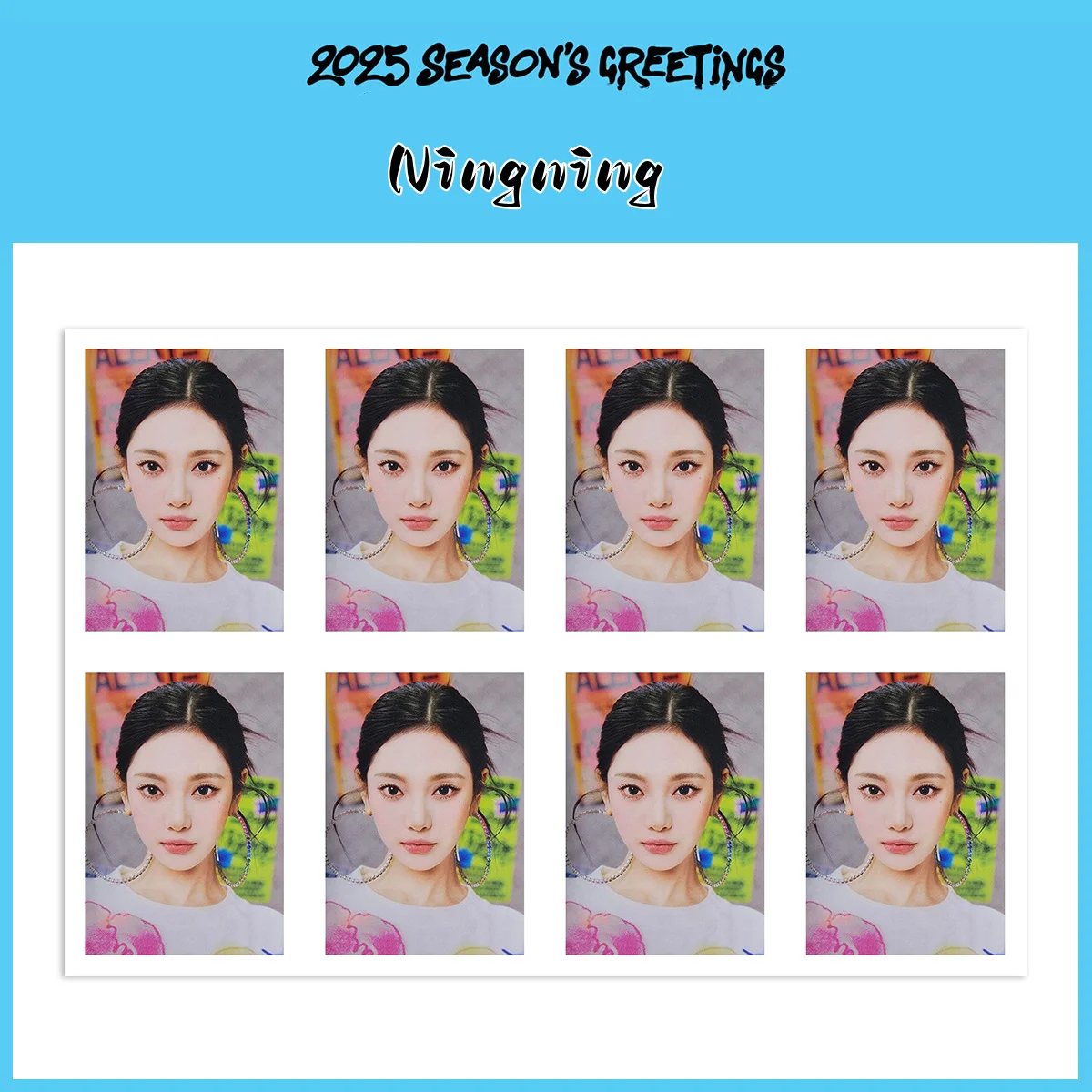 Фото KPOP 2025 СЕЗОНОВЫЕ РЫЧКИ ГИСТЕЛЬ КАРИНА ID Card Радиоуправляемая фотобумага Один дюйм Фото на паспорт ЗИМА NINGNING Коллекционная карта для фанатов №3