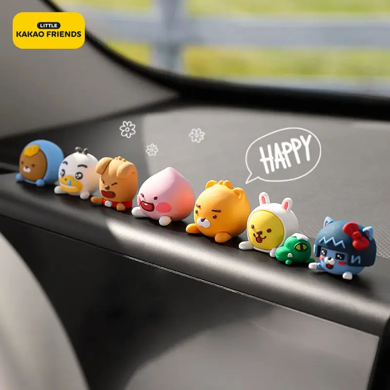 

Kawaii Kakao Friends Anime Hobby Ryan Apeach Muzicon Neo Tube Car Ornament Car Interior Center Console Reversing Mirror Ornament