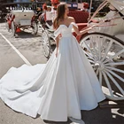 Женское свадебное платье с V-образным вырезом, без рукавов