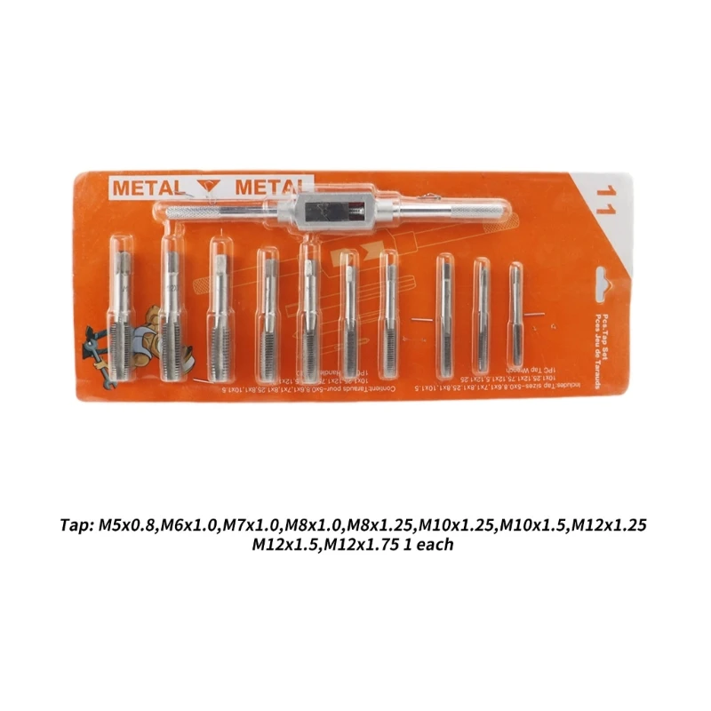 Комплексный комплект метчиков и матриц из 11 предметов разных размеров для