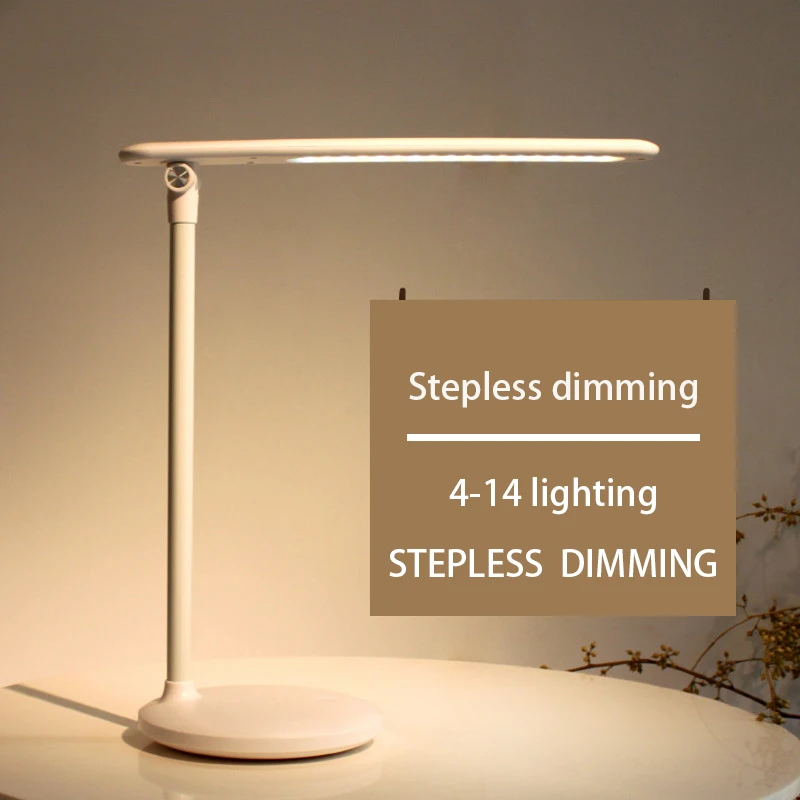 

LED Smart Stepless Dimming Desk Lamp Reading Eye Protection Foldable USB Charging Table Light Bedroom Dormitory Bedside lights