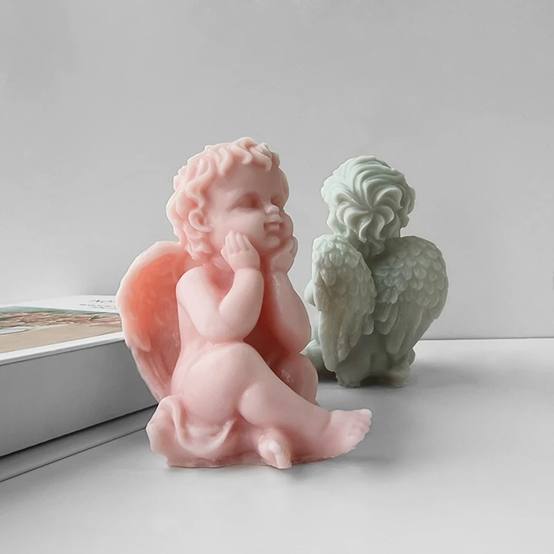 3D ангел детская силиконовая форма милые крылатые мальчики абстрактная DIY