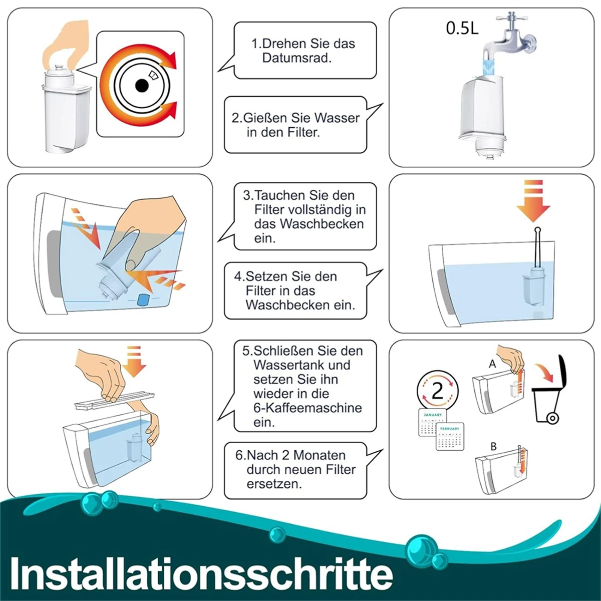 Фильтр для воды серии Siemens EQ EQ3/EQ6/EQ9 EQ500 S700 фильтр кофемашина Bosch Vero TZ70003/TCZ7003
