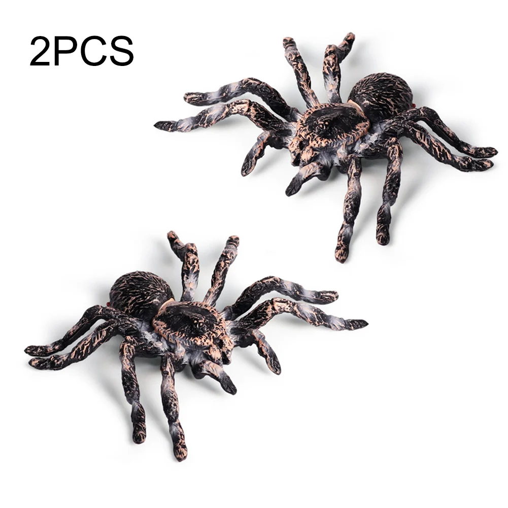 

2pcs Large Artificial Spider Halloween Scary Props For Party Bar KTV Halloween Decoration Simulated Spider Model Toy Props