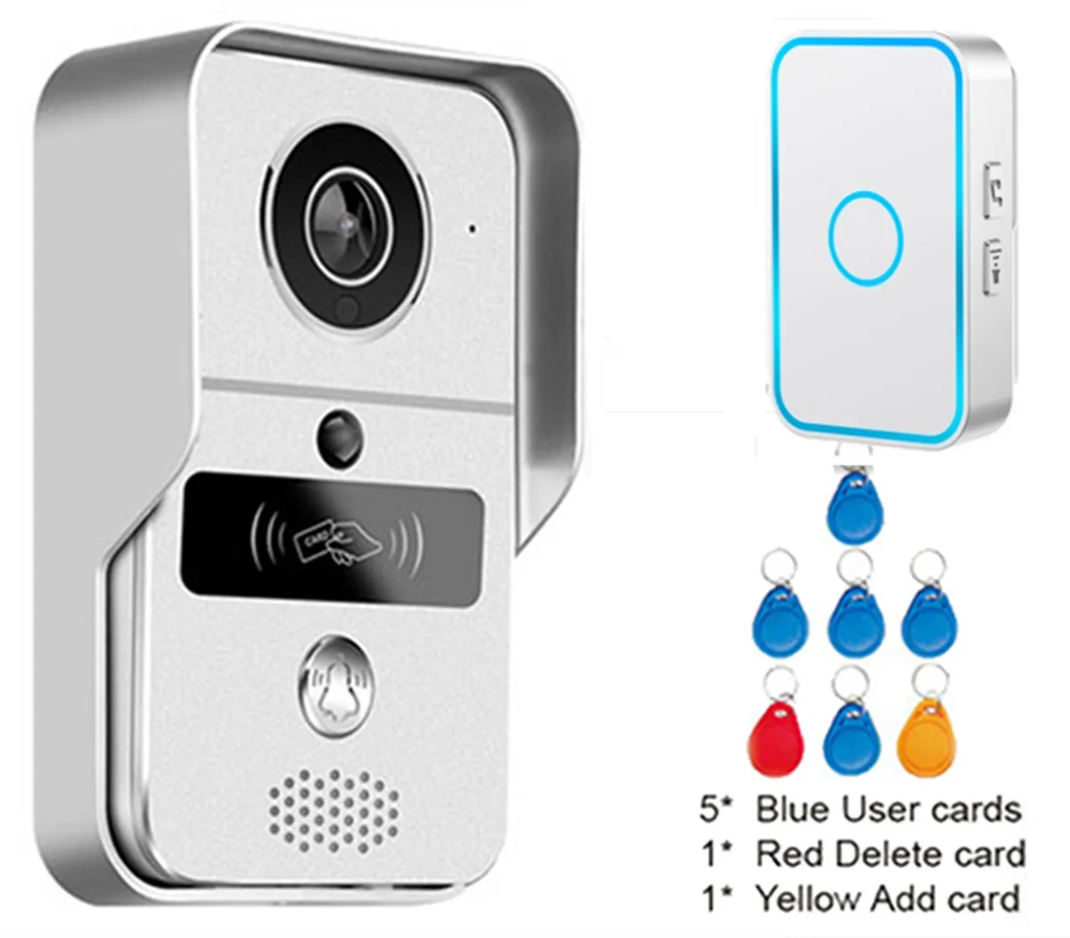 2MP 1080P Tuya Rifd Access Control Visual Doorbell Camera WIFI IP Doorbell POE Video Door Phone  Peephole Viewer With Chime