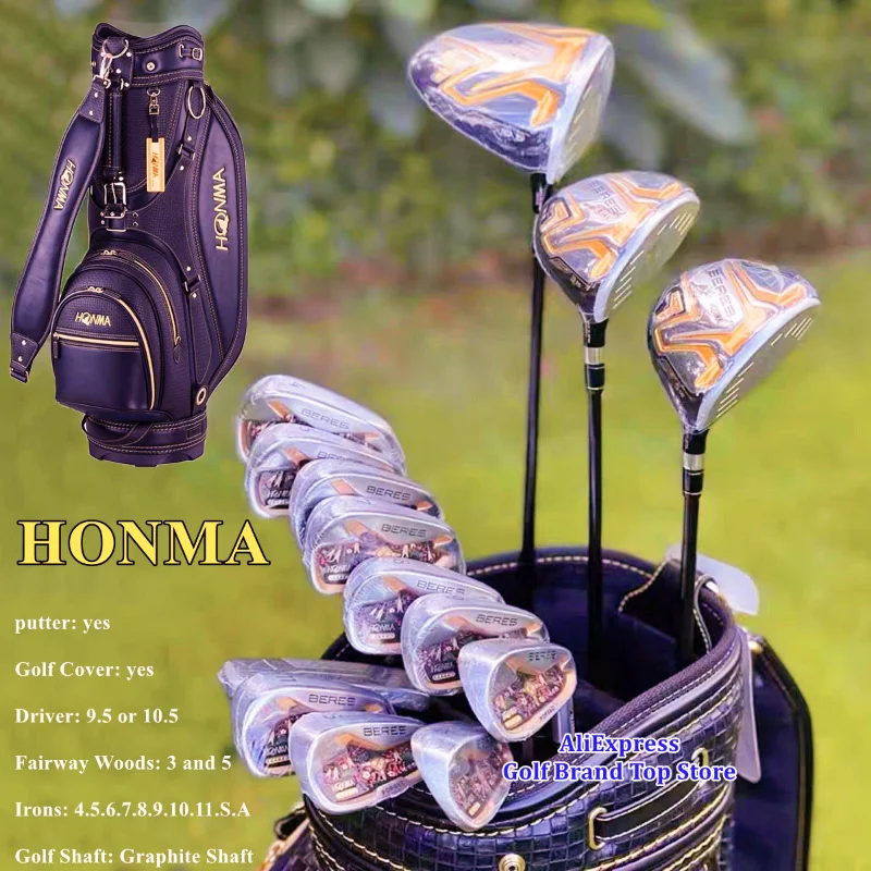 

2023 New HONMA Aizu Drawing Pattern BERES S08 Golf club complete set Golf club 4 Star Graphite Shaft and Headcover
