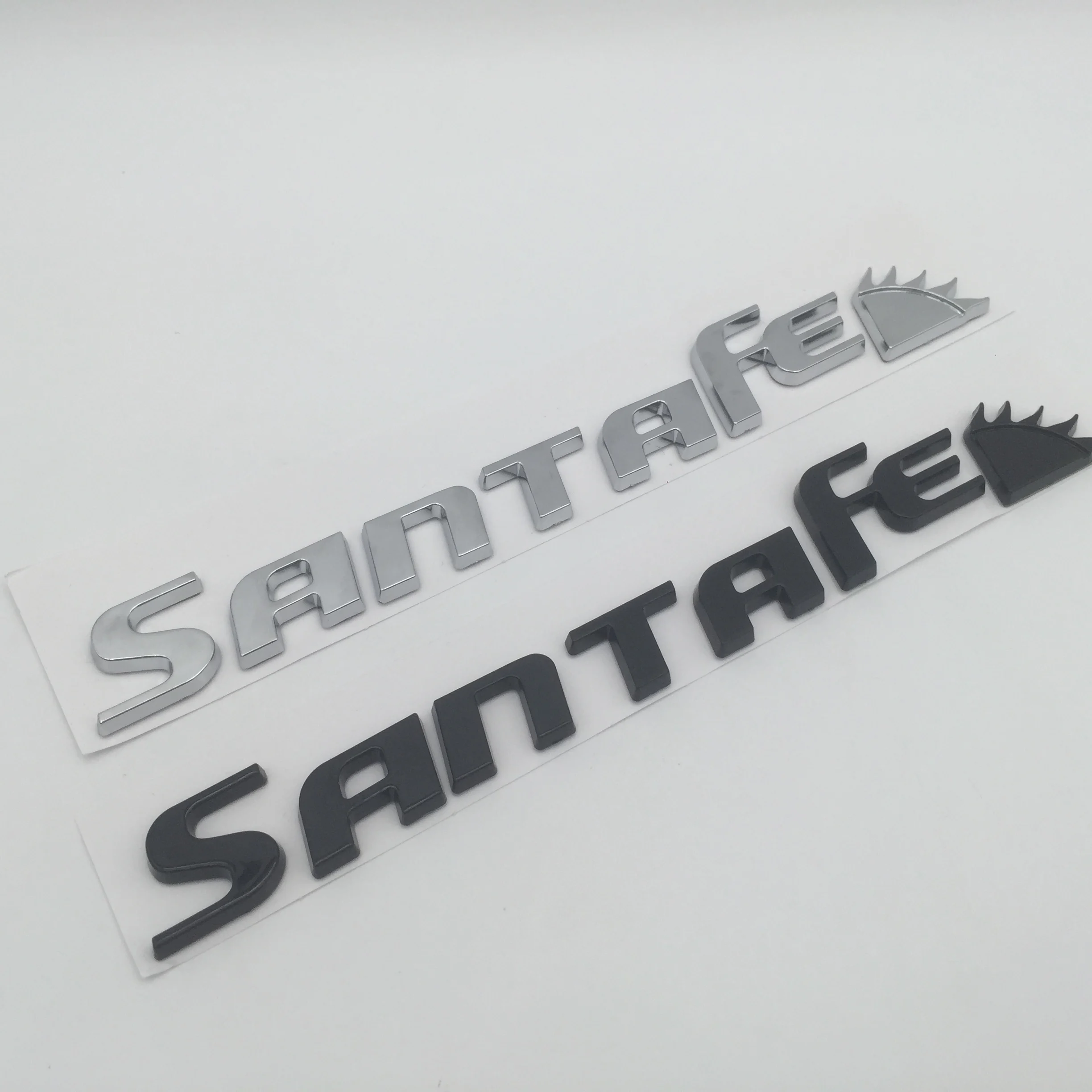 1pcs 3D ABS high quality SANTAFE SANTA FE car Letter Rear tail trunk Emblem badge sticker Decals styling auto Accessories - купить по