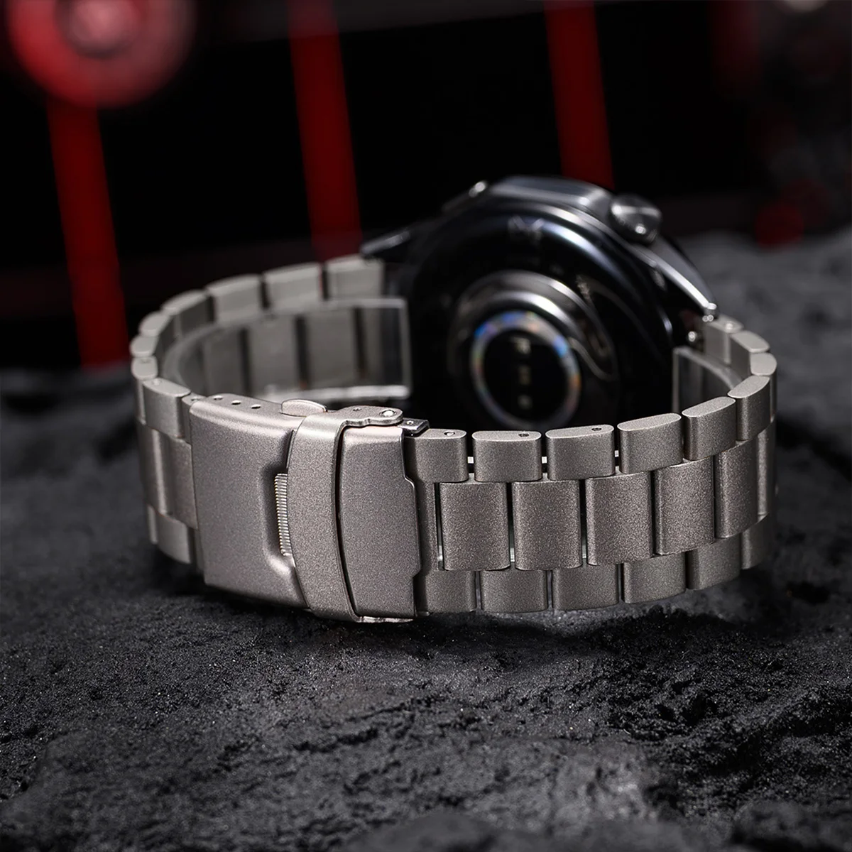 Фото Титановый ремешок для Google Watch Pixel 5 4 3 45 мм, роскошный мужской деловой браслет для Pixel 5 45 мм, сменный ремешок с безопасной застежкой. №4