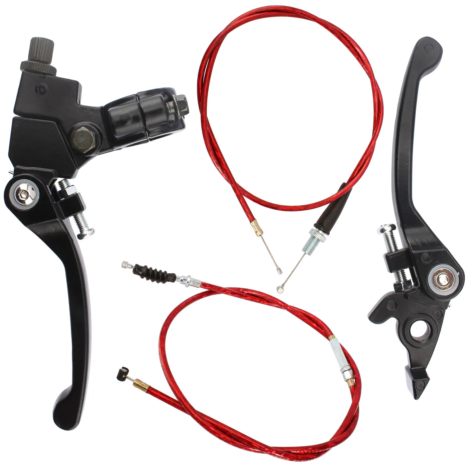 Складной рычаг сцепления тормоза дроссельной заслонки кабеля 50cc - 70cc 90cc 100cc 110cc 125cc