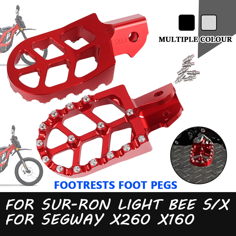 

For Segway Dirt EBike X260 X160 X 260 X 160 For Sur-Ron Surron Light Bee S X Motorcycle Footpegs Footrest Foot Rests Pegs Pedals