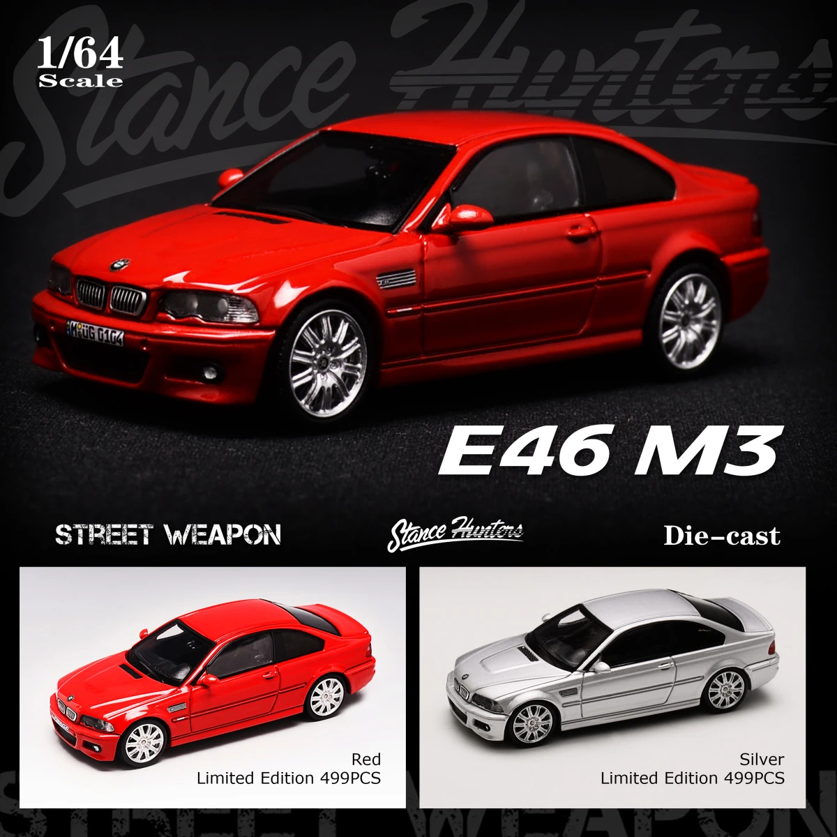 

Presale On January Stance Hunters SH 1:64 M3 CSL E46 3-Series Coupe Generation 4 Alloy Diecast Car Model