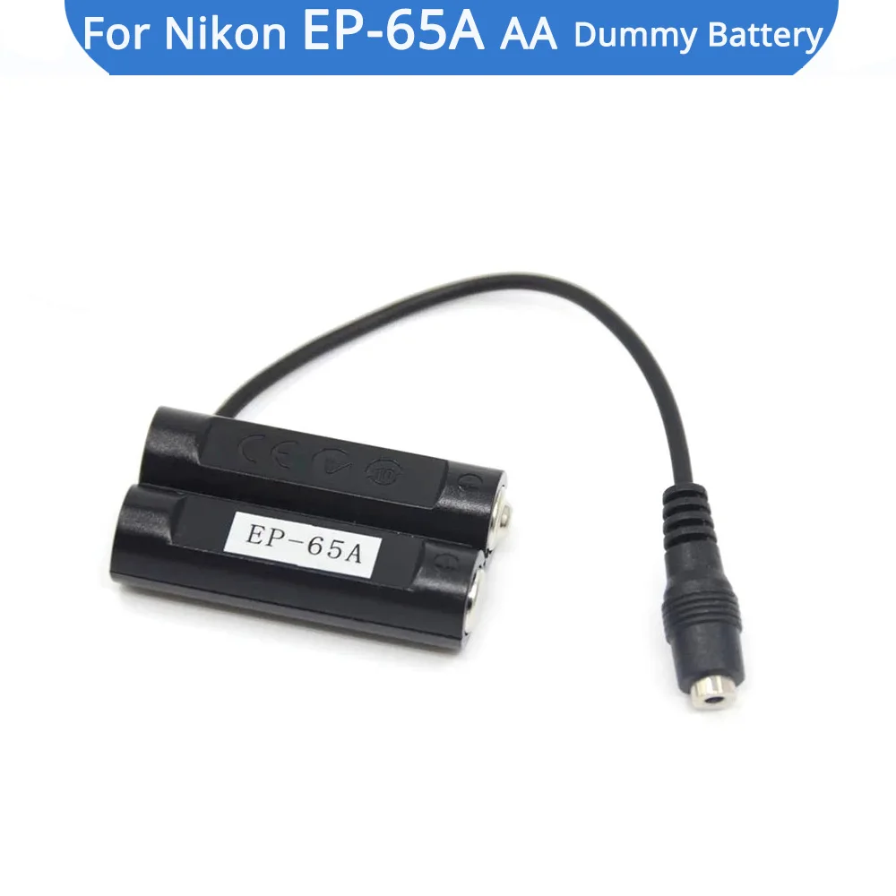 

AA Dummy Battery EP-65A EP65A DC Coupler Fit EH-65A EH65A Power Supply For Nikon P60 P50 L18 L16 L15 L14 L12 L11 L6 L5 L3 Camera