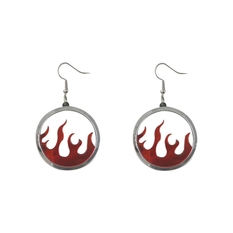 

Акриловые серьги-подвески в виде Круга пламени для женщин и девушек, корейские винтажные геометрические серьги-кольца, модные украшения, по...
