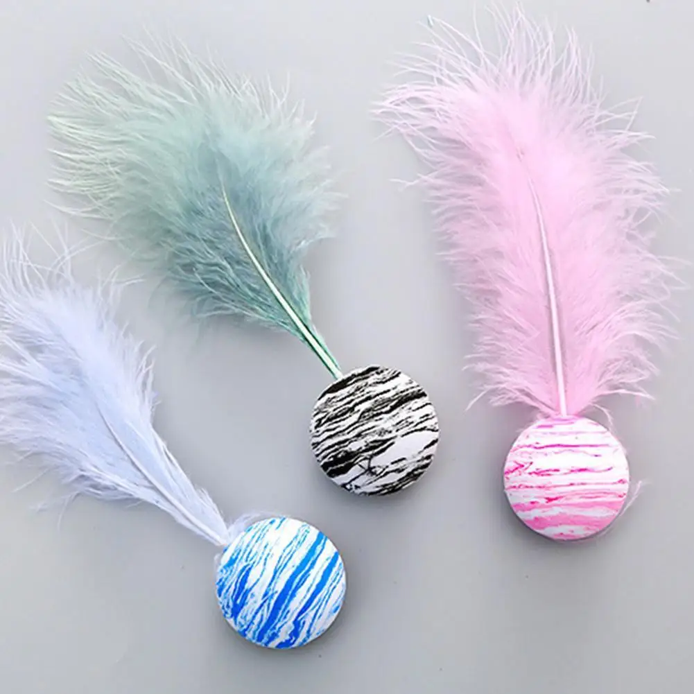 

Toy Ball Feather Funny Toy Star Ball Plus Feather Toys Plush Interactive Ball Foam Katten Toys Pet Toy Throwing Sup C9k3