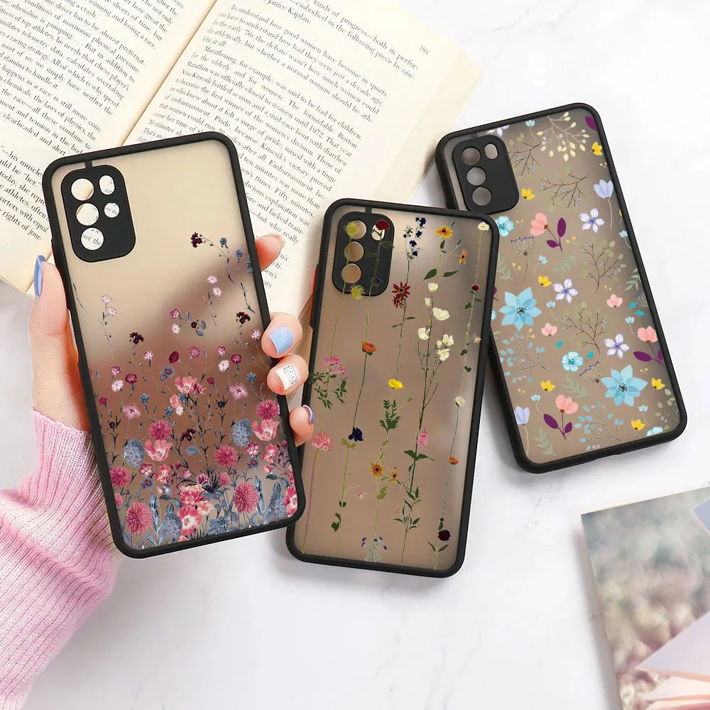 

Flower Case For Vivo V17 V20 Painted Matte PC Phone Cover for Vivo Y31 X60 Pro X50 Y20 Y30 Y50 Y51 2021 V15 Y17 Y19 Y91C Capa