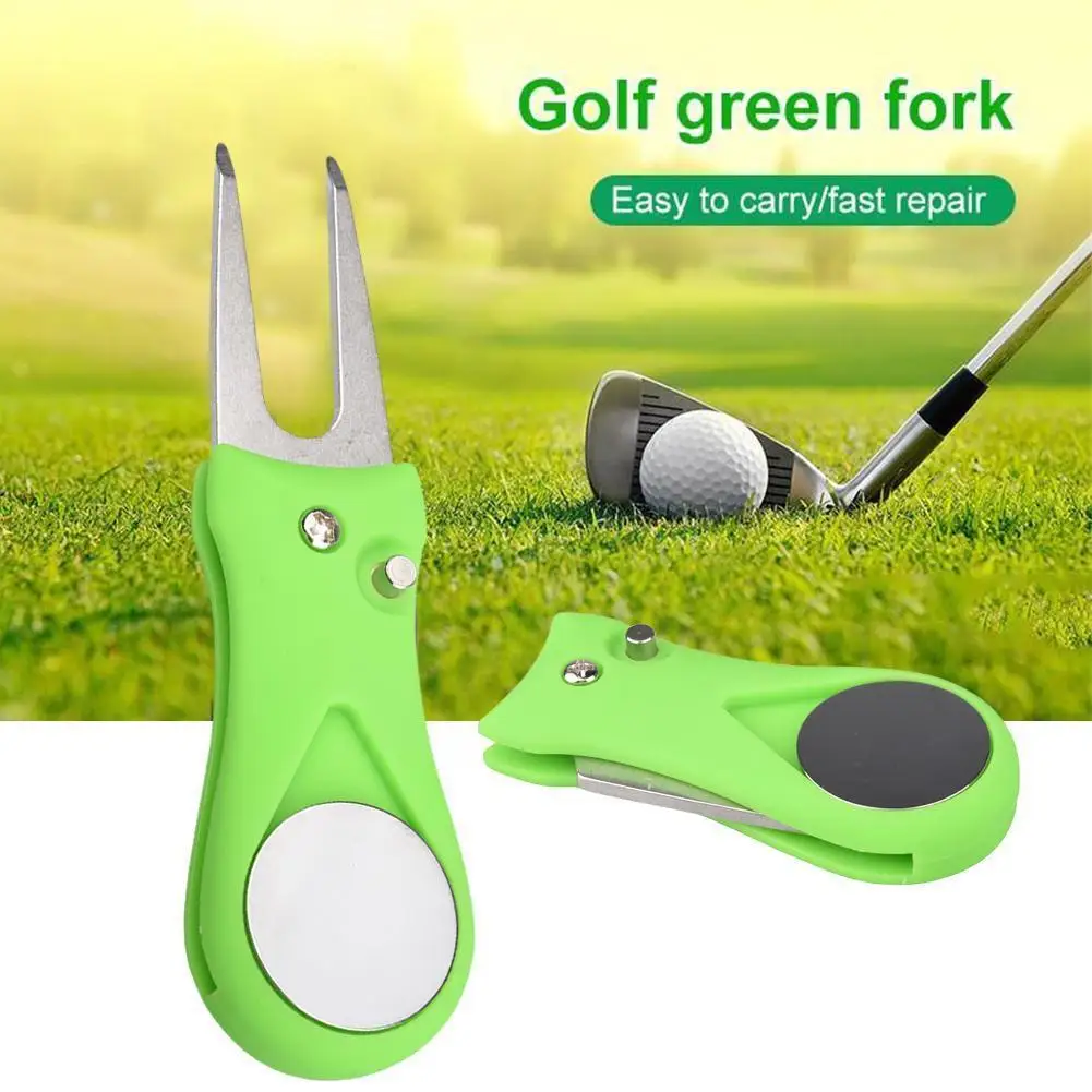 

1pc Golf Repair Tool Repair Fork Tool Pitch Groove Cleaner Fork Golf Accessories Golf Pitchfork Putting Multi-function Tool G8s0