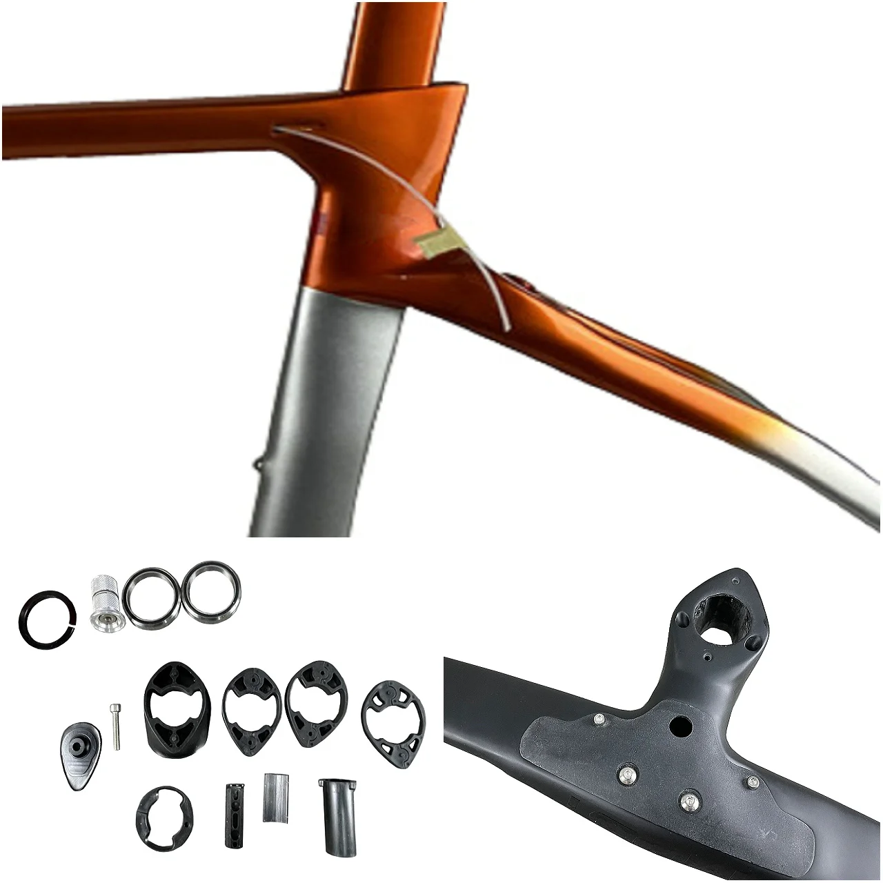

Gold Silver T1100 1K Carbon Frames Road Bike V Dsik Brakes Bicycle Frameset Handlebar Shipment XDB DPD UPS