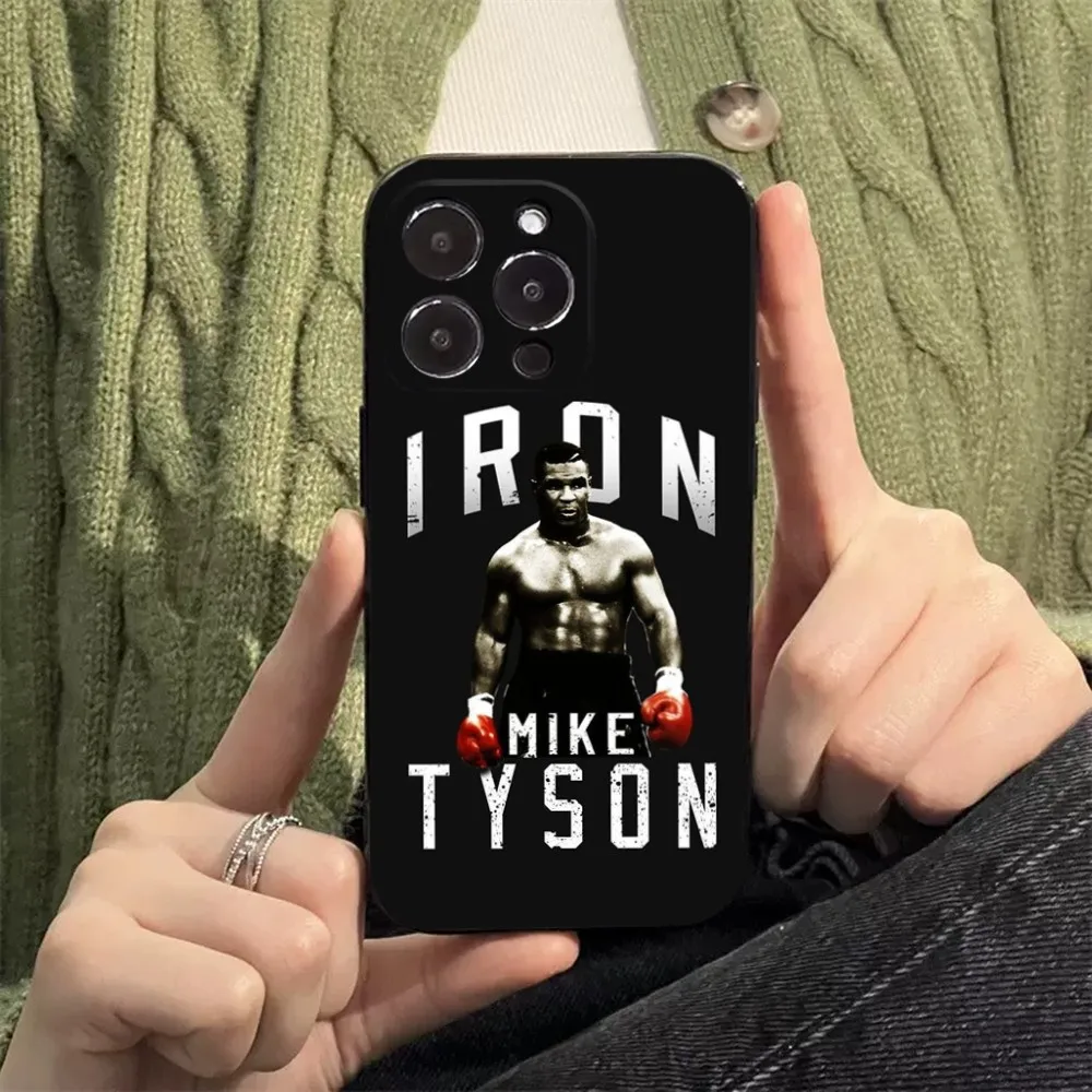 Чехол для телефона Mike Tyson Boxer Man Apple iPhone 15 14 13 12 11 XS XR X 8 7 Pro Max Plus mini силиконовый черный