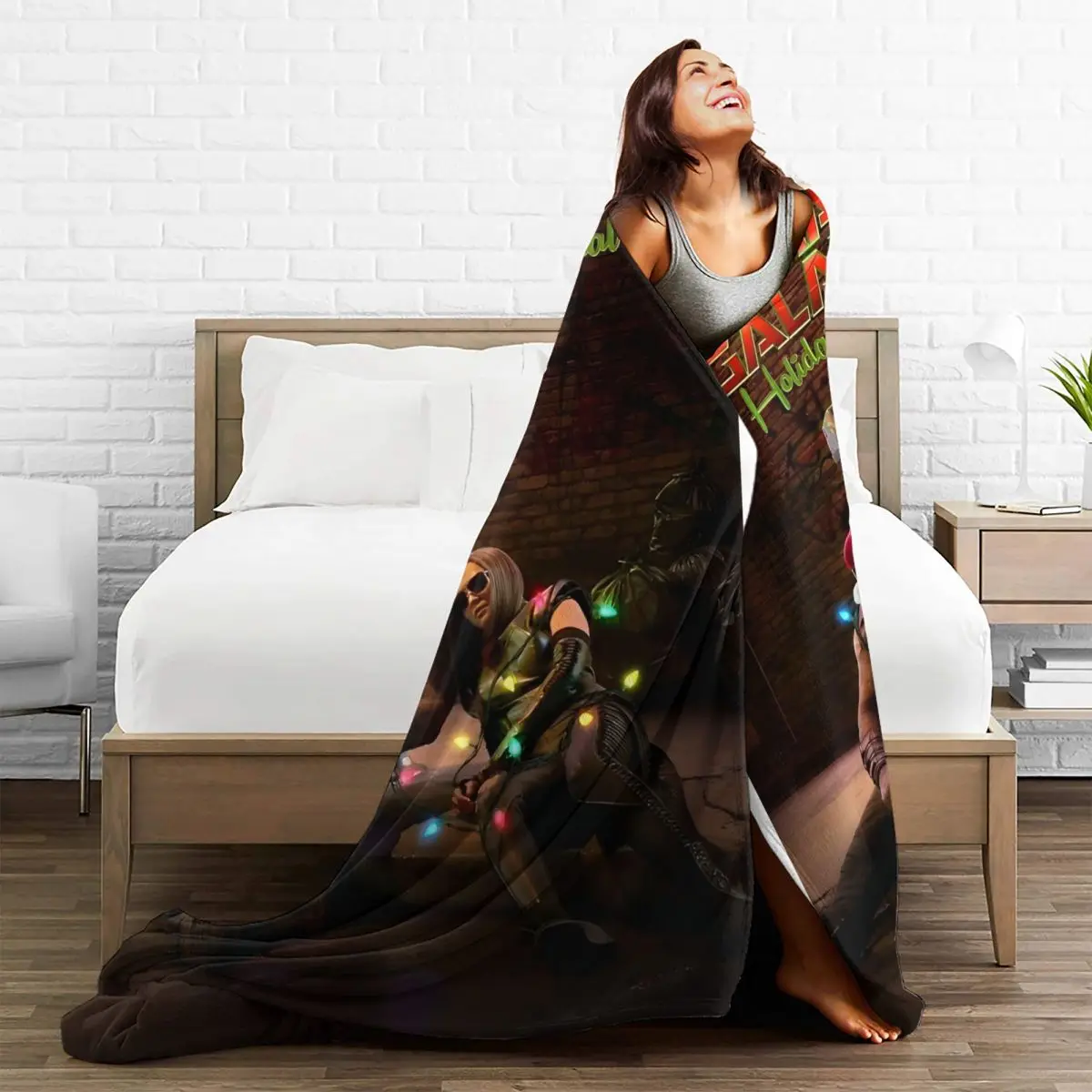 Одеяло Стражи Галактики рождественское декоративное фланелевое одеяло для