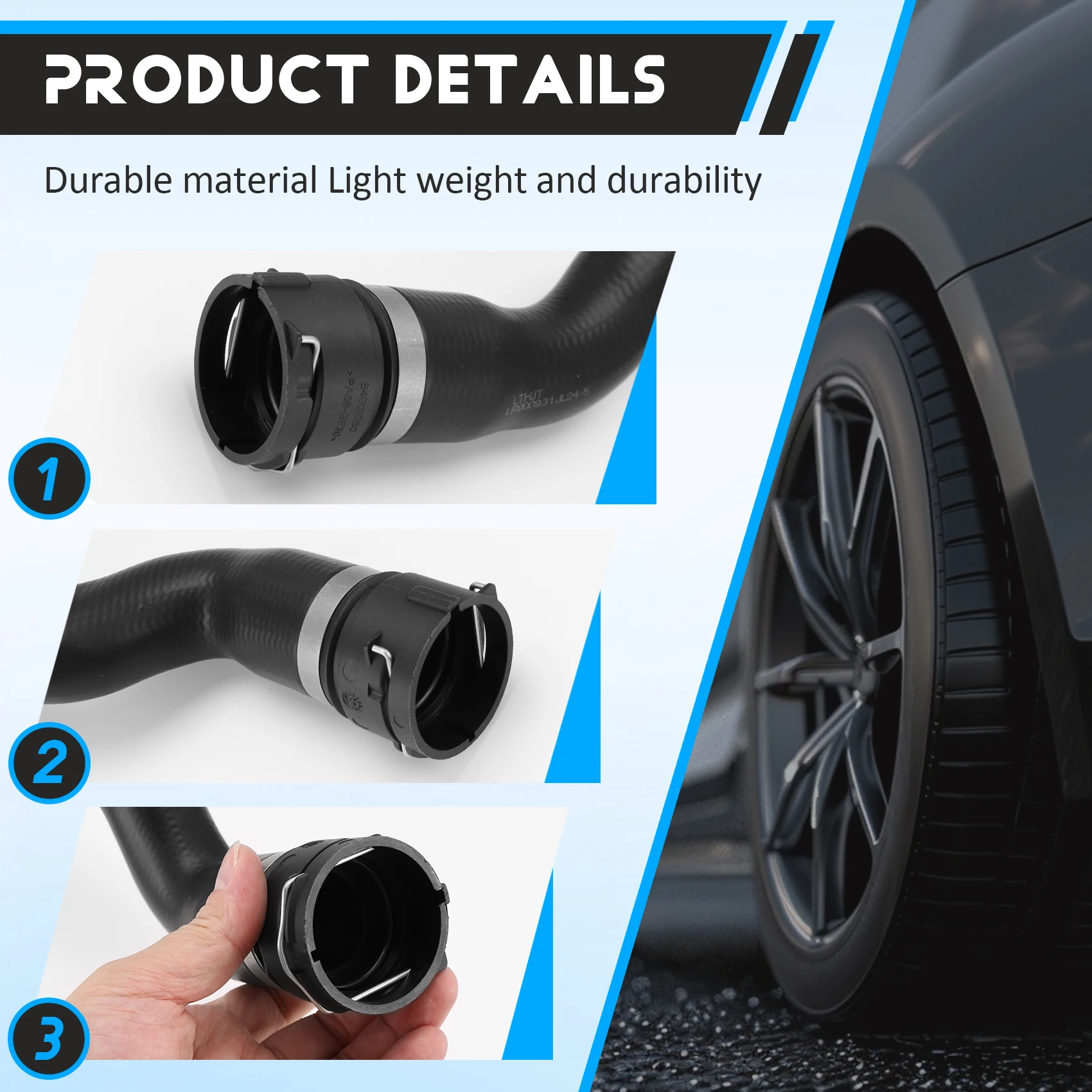 Шланг радиатора двигателя охлаждающей жидкости Водяная труба для отопления LR