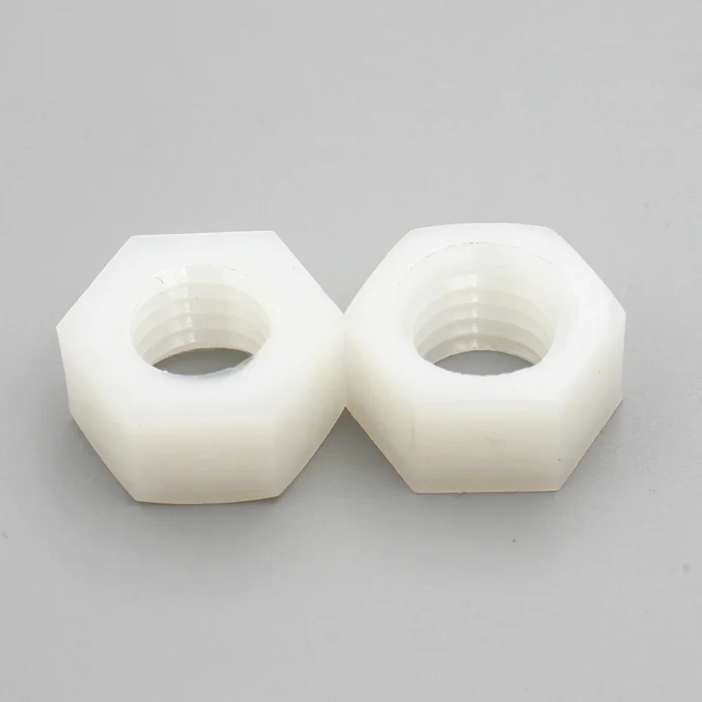 

100/50/20/10/5 шт. белая, черная пластиковая нейлоновая шестигранная гайка M2 M2.5 M3 M4 M5 M6 M8 M10 M12 M14 M16 M18 M20 Шестигранные изолированные гайки DIN934