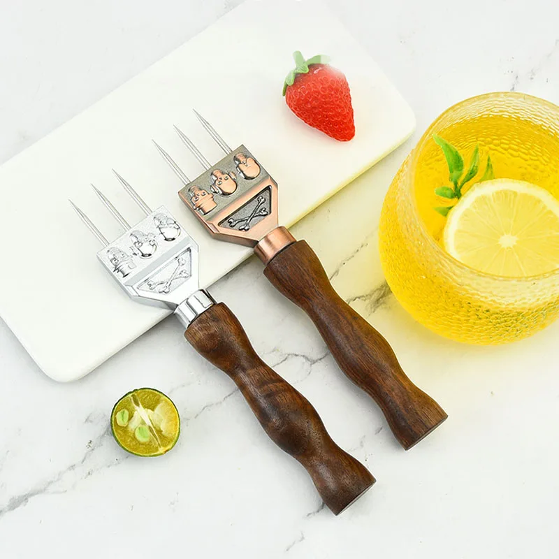 Нож из нержавеющей стали с тремя зубцами для колки льда ледокол цельной