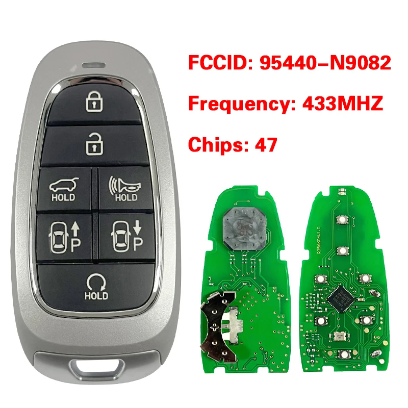 

CN020283 Aftermarket 7 кнопок Smart Key для Hyundai Tucson Remote Keyless Fob 47 Chip 433Mhz FCCID 95440-N9082