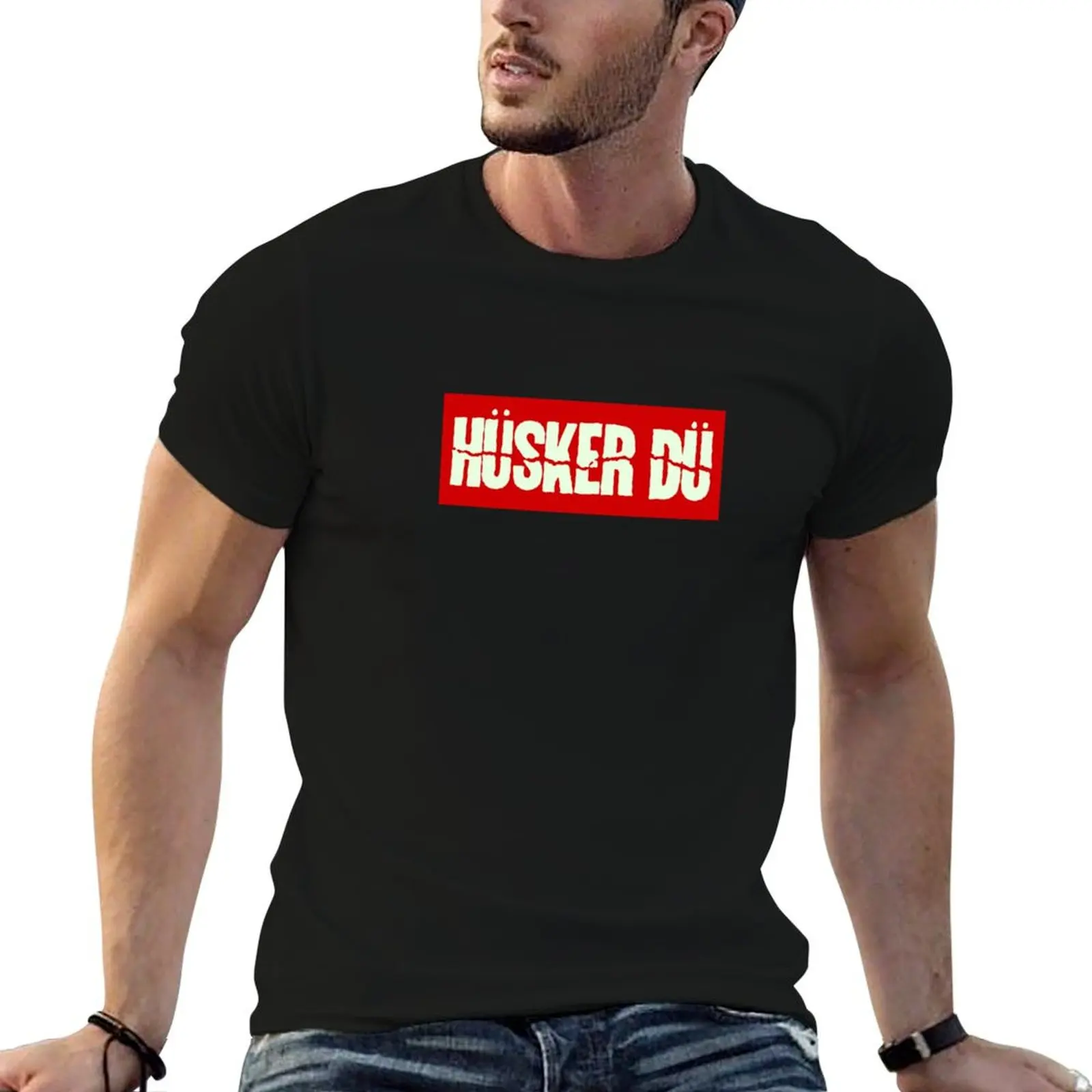 Фото Футболки Hüsker dü T-Shirt для мужчин, футболки с графическим принтом, футболки в стиле аниме, комплект мужских футболок, хлопковая футболка №1