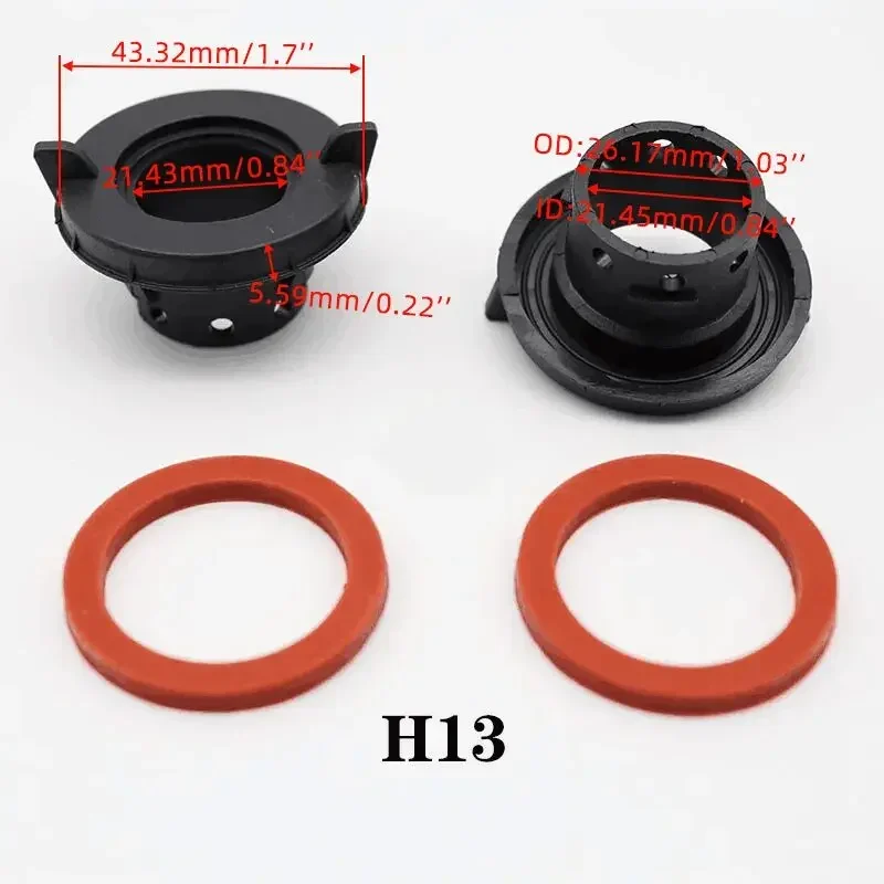 

2 шт. черный автомобильный светодиодный адаптер для лампы накаливания, держатель цоколя, фиксатор для H1 H4 H7 H11 H13 H16 9004 9005 9006 9007 9012