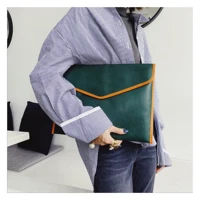 brand fashion leather women envelope large evening clutch bag a4 briefcase document bag 12 13 inch laptop sleeve