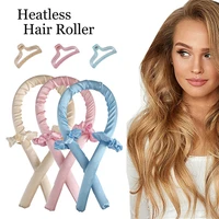 heatless curling rod headband no heat hair curlers ribbon hair rollers sleeping soft curl bar wave formers diy hair styling tool
