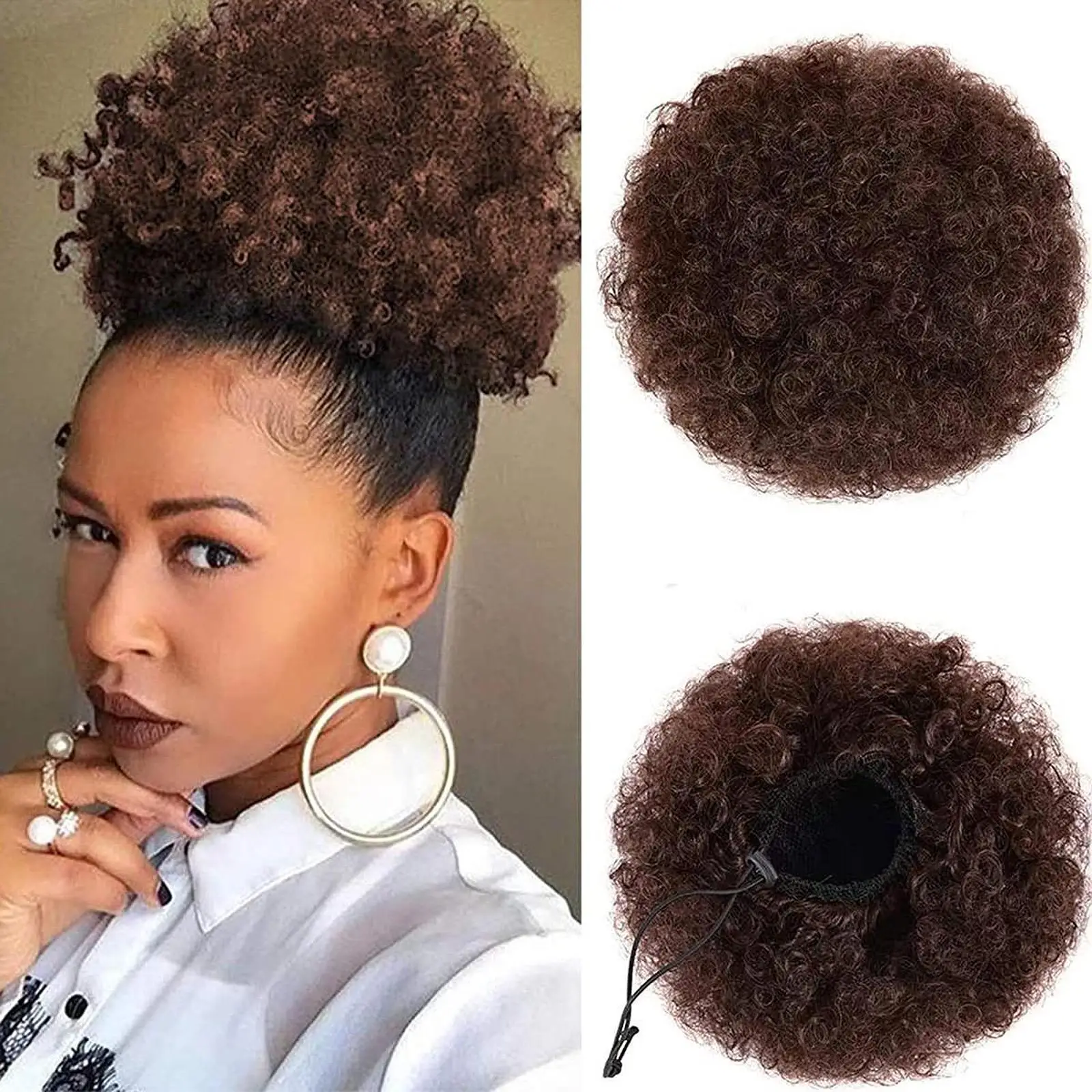 8-дюймовые африканские короткие парики модные афро булочки для свиданий уличных