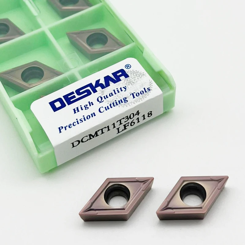 Фото Твердосплавные токарные пластины DCMT070204, DCMT070208, DCMT11T304, DCMT11T308 LF6018 для внутренней обработки нержавеющей стали №5