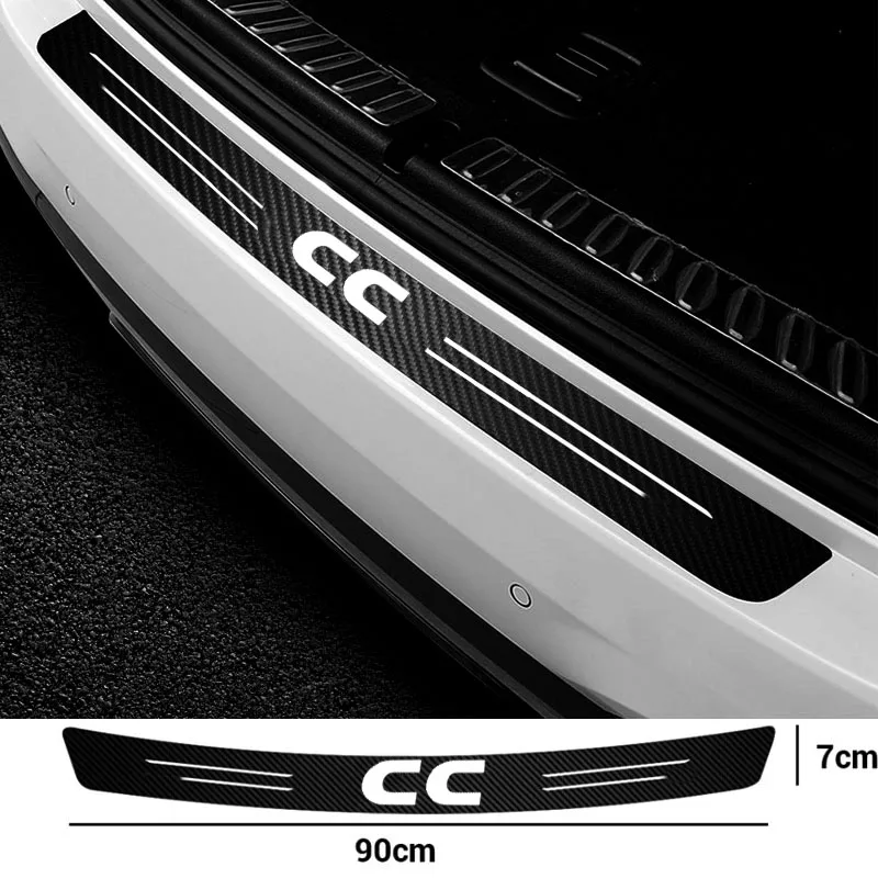 

1PC Car Trunk Bumper Sticker Protective Threshold Decals for Volkswagen VW CC Polo Beetle Golf Jetta Tiguan Touran Touareg 1 2 3