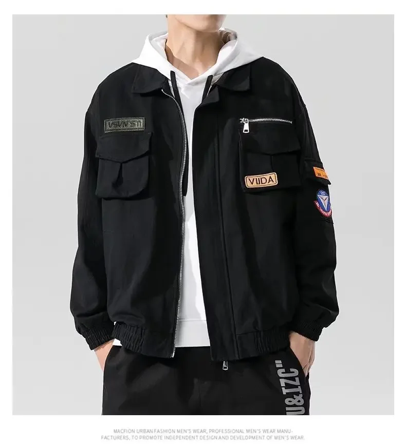 Универсальная Повседневная Свободная куртка в японском стиле винтажная