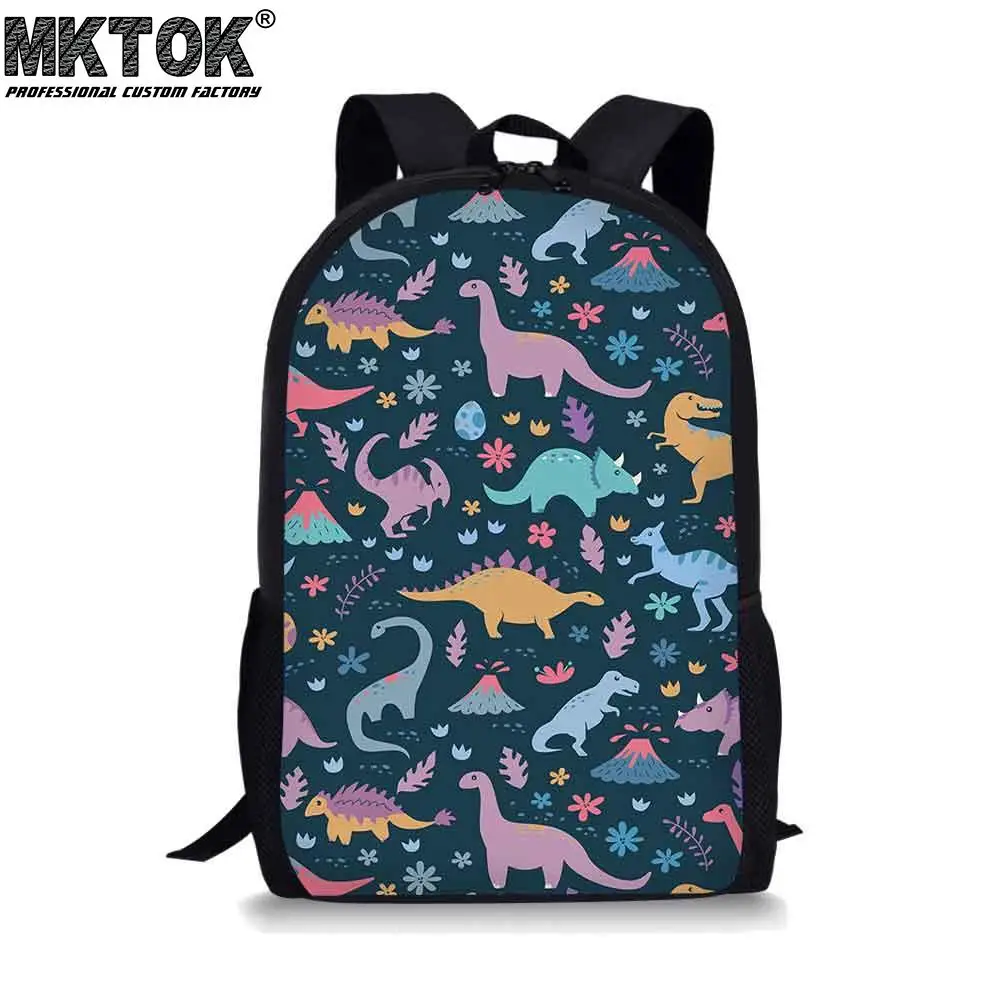 Cute Cartoon Dinosaur Print School Bags for Boys New Style Mochila Infantil Padded Back Soft Children's Backpack Free Shipping