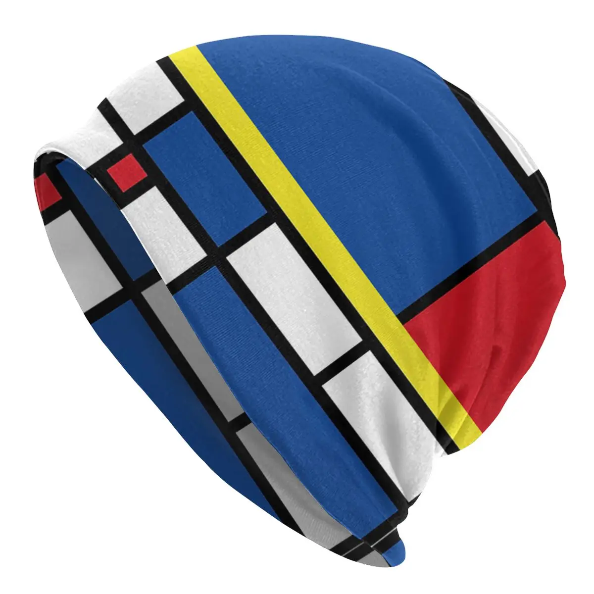 

Mondrian Minimalist De Stijl Modern Pop Art Beanies Caps Windproof Thermal Spring Printed Outdoor Hats for Men Women Turban