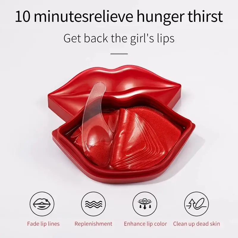 

Lip Mask Cherry Moisturizing Lips Collagen Autumn Winter Skin Care Anti-chapped Fading Wrinkles Hydrogel Exfoliate Zozu Maquilla