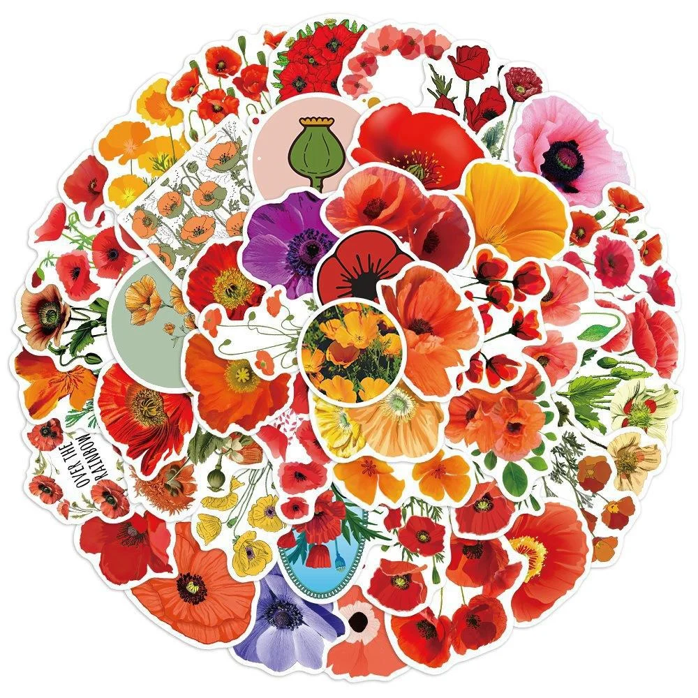 

10/30/50PCS New Cartoon Ornamental Plant Personalized Creative Sticker Guitar Computer Motorcycle Waterproof Sticker Wholesale