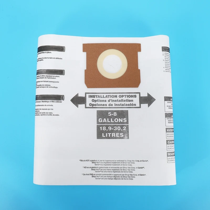 Пакеты для вакуумных фильтров 20 шт. в упаковке подходят магазинов мокрых и сухих 5