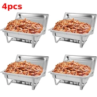 mlia chafing dishes buffet stove food warmer 9l 8 quart stainless steel foldable for self service restaurant catering parties